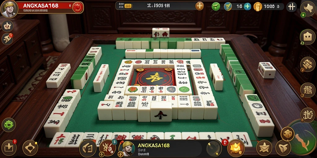 Tampilan gameplay seru dalam permainan Mahjong ANGKASA168.