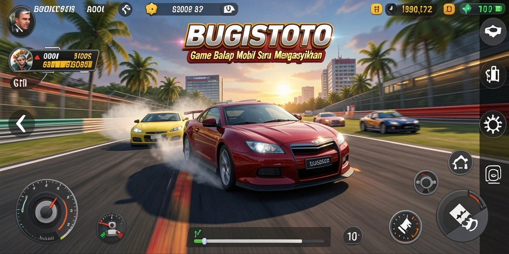 Screenshot menunjukkan balapan seru di <strong>BUGISTOTO</strong> dengan grafik menawan.