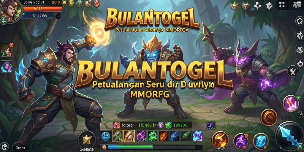 Tangkapan layar gameplay BULANTOGEL yang menampilkan pertempuran epik di dunia MMORPG.