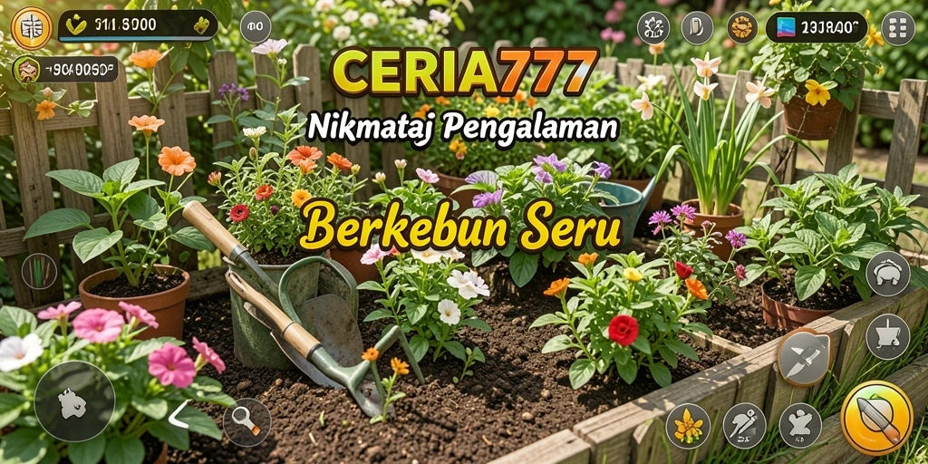 Tampilan menarik dari gameplay CERIA777 dalam berkebun.