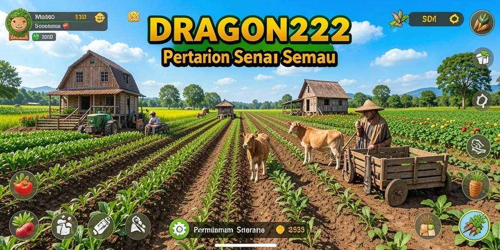 Gameplay menarik DRAGON222 dengan ladang yang subur.