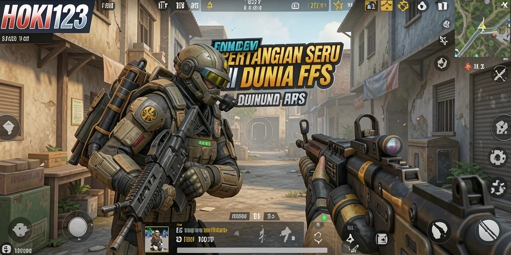 Tangkapan layar menunjukkan aksi pertempuran yang intens dalam HOKI123.