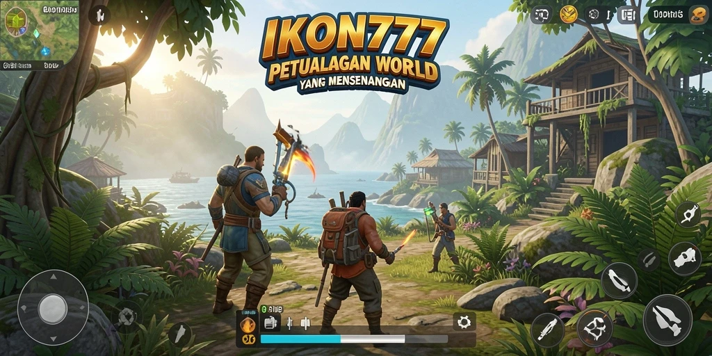 Screenshot gameplay IKON777 menampilkan dunia Open World yang menakjubkan.
