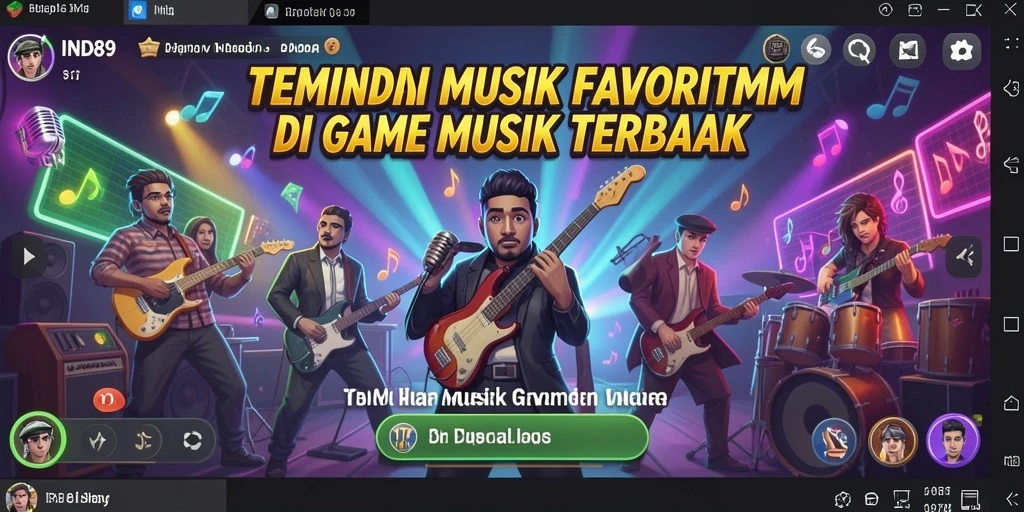 Screenshot gameplay menunjukkan pengalaman interaktif bermain musik.