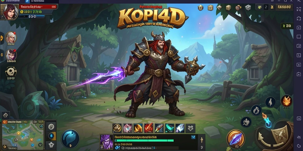 Screenshot gameplay KOPI4D yang menunjukkan aksi epic di dunia MMORPG.