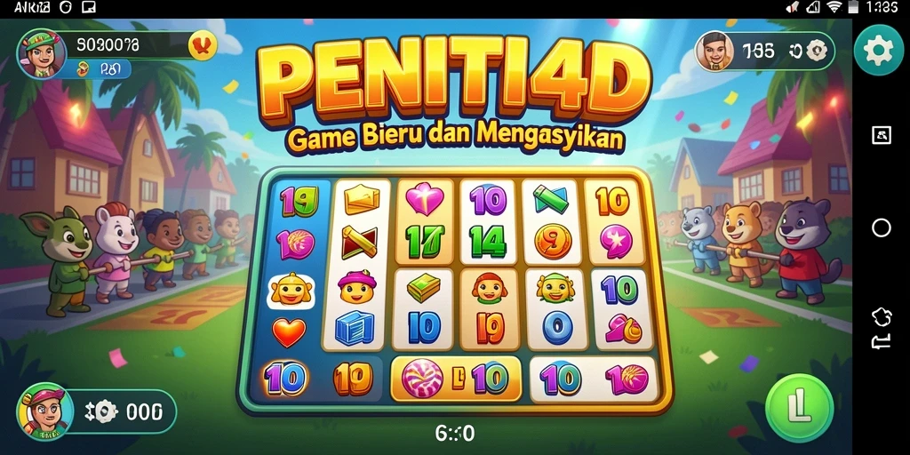 Tampilan gameplay menarik di PENITI4D dengan elemen Bingo yang seru.