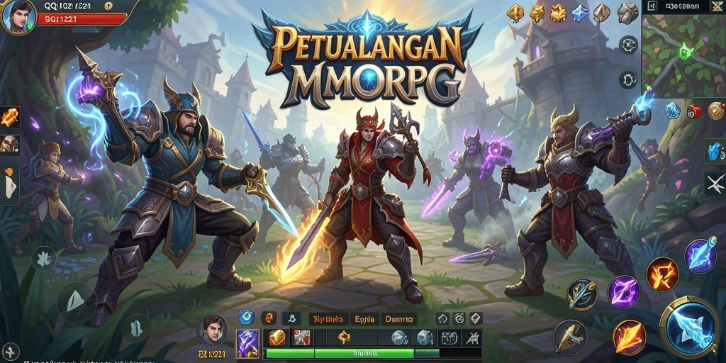 Gameplay menarik dari QQ1221 dalam dunia MMORPG yang fantastis.