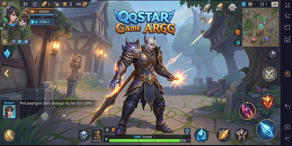 Tampilan menegangkan dari pertarungan gameplay ARPG di QQSTAR.