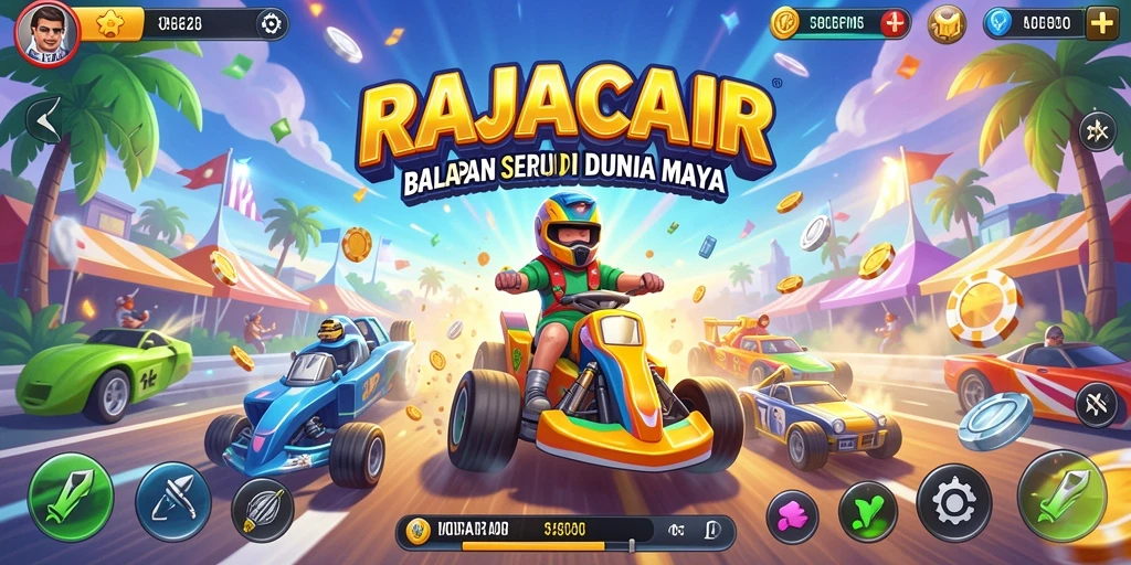 Tampilan gameplay RAJACAIR yang seru dan menegangkan saat balapan.