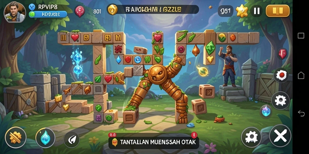 Tampilan gameplay dan tantangan Puzzle di RPVIP8.