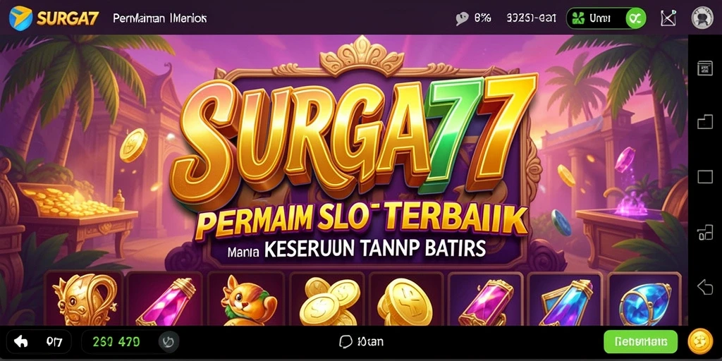 Tampilan menawan dari gameplay Slot SURGA77 yang mengasyikkan.